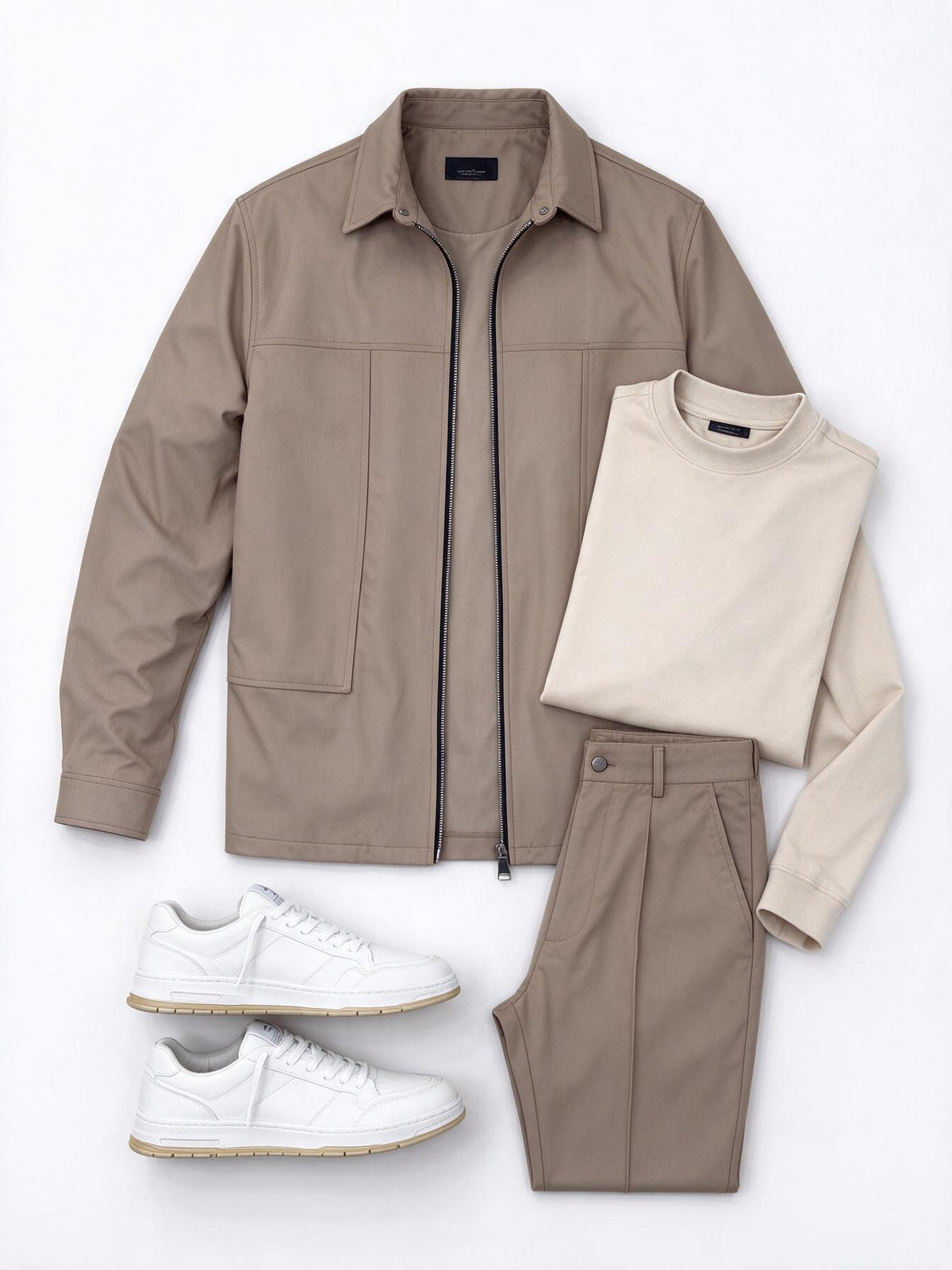 Soldier Coordinato Zip beige