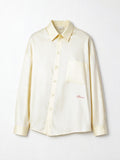 Jacquemus Camicia asimmetrica gialla chiara in cotone