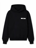 Jacquemus Felpa nera con logo in Gros Grain