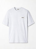 Jacquemus T-shirt grigia con logo in Gros Grain