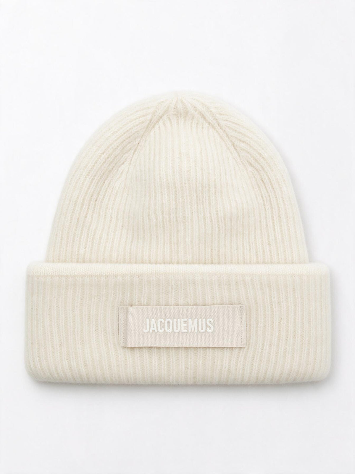 Jacquemus Berretto Gros Grain bianco in misto alpaca