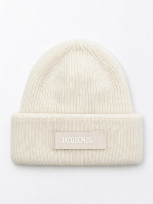 Jacquemus Berretto Gros Grain bianco in misto alpaca