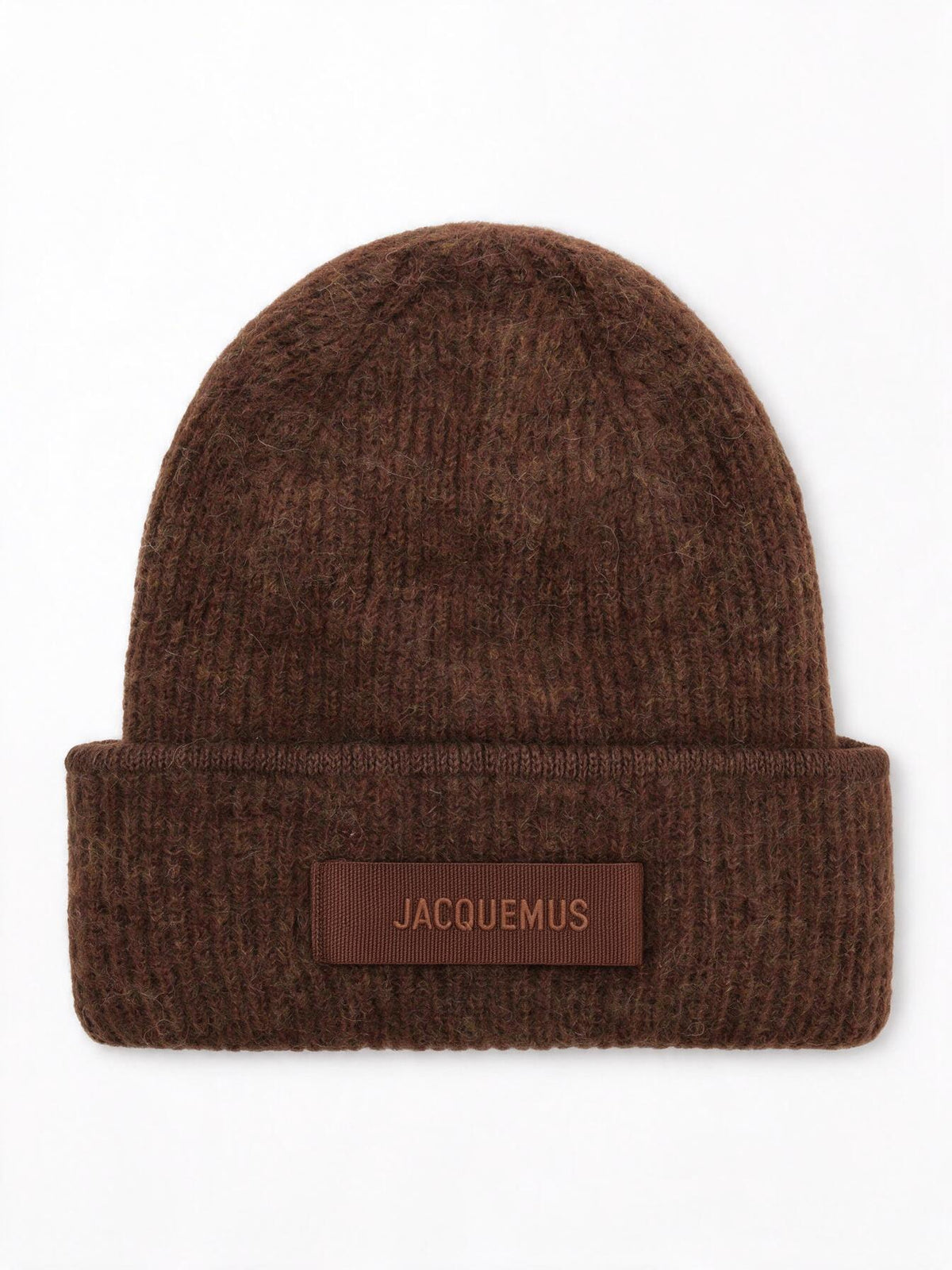 Jacquemus Berretto Gros Grain marrone in misto alpaca
