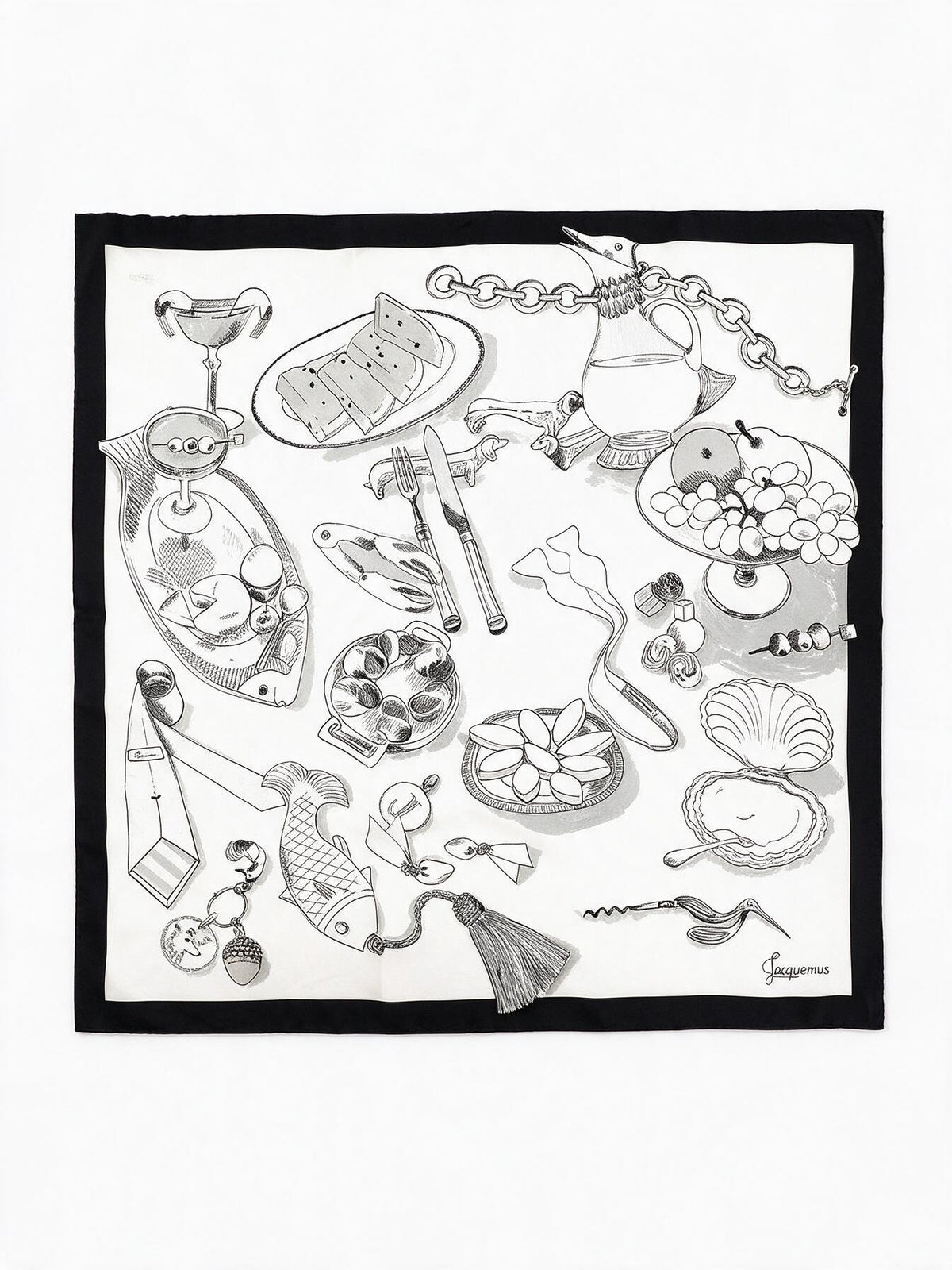 Jacquemus Grand Foulard Cocktail In Seta