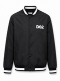 Drop Season 2 Giacca Bomber Uomo Nera Con Dettagli A Contrasto