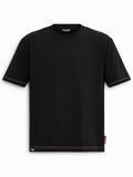 Dsquared2 T-shirt girocollo nera con logo etichetta sul fondo