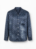 Dsquared2 Camicia manica lunga denim blu con taschino frontale