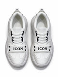 Icon Sneakers Casual Platform Logo Stripe