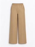 Silvian Heach Pantaloni Wide Leg con Nervatura Sartoriale