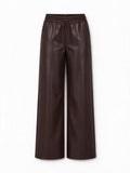 Silvian Heach Pantaloni Palazzo Effetto Pelle con Coulisse