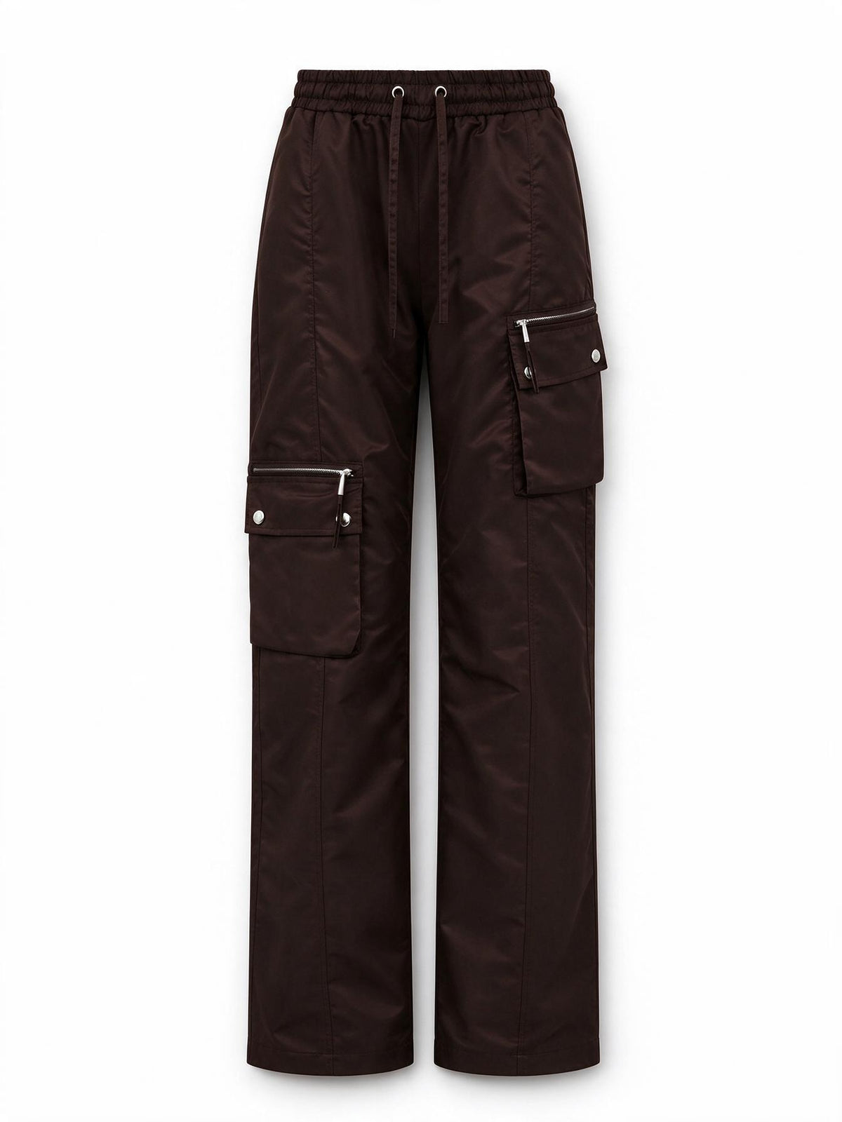 Silvian Heach Pantaloni Cargo in Nylon con Dettagli Zip