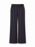 Silvian Heach Pantaloni Palazzo a Righe con Zip sul Fondo
