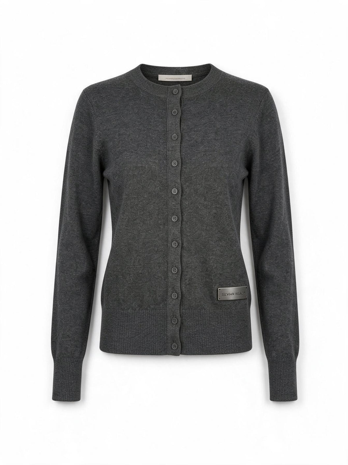 Silvian Heach Cardigan Girocollo con Bottoni Frontali