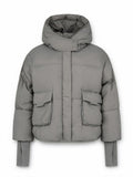 Silvian Heach Piumino Cropped con Cappuccio e Polsini a Coste