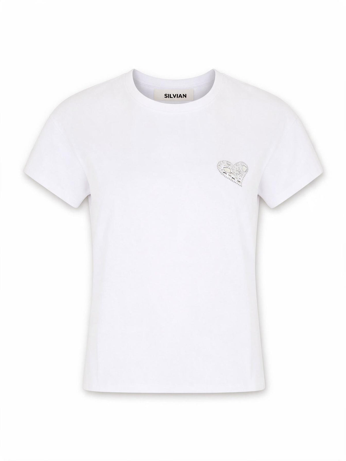 Silvian Heach T-shirt in Cotone con Cuore Gioiello