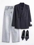 Vicolo Blazer Doppiopetto Gessato