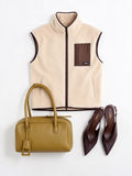 Vicolo Gilet Tessuto Teddy