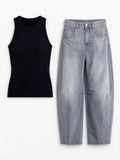 Vicolo Denim Barrel Grigio