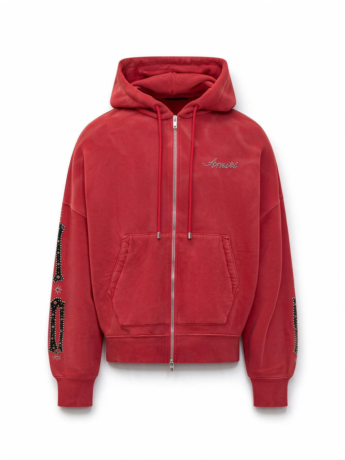 Amiri Felpa Bones con Cappuccio e Tasche a Marsupio