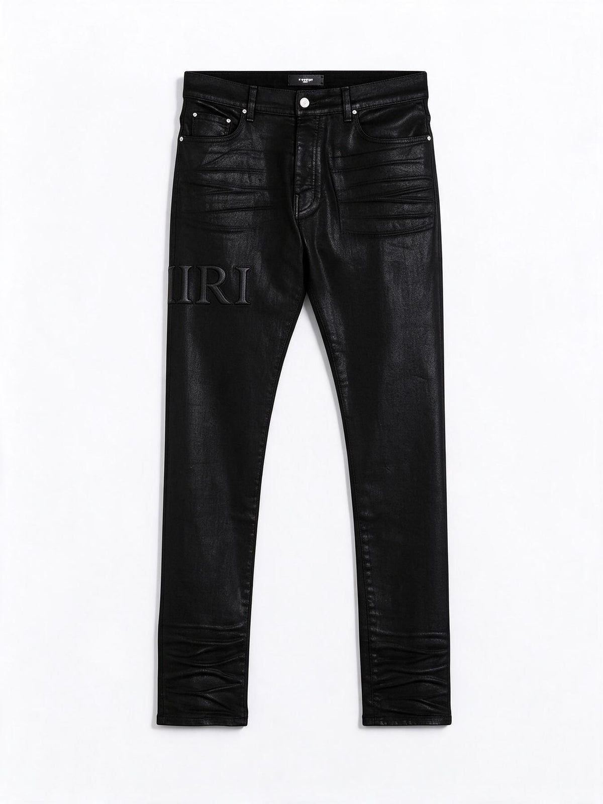 Amiri Serif Logo Jeans Black