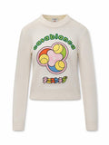 Casablanca Maglione Bianco con Ricamo Tennis Club