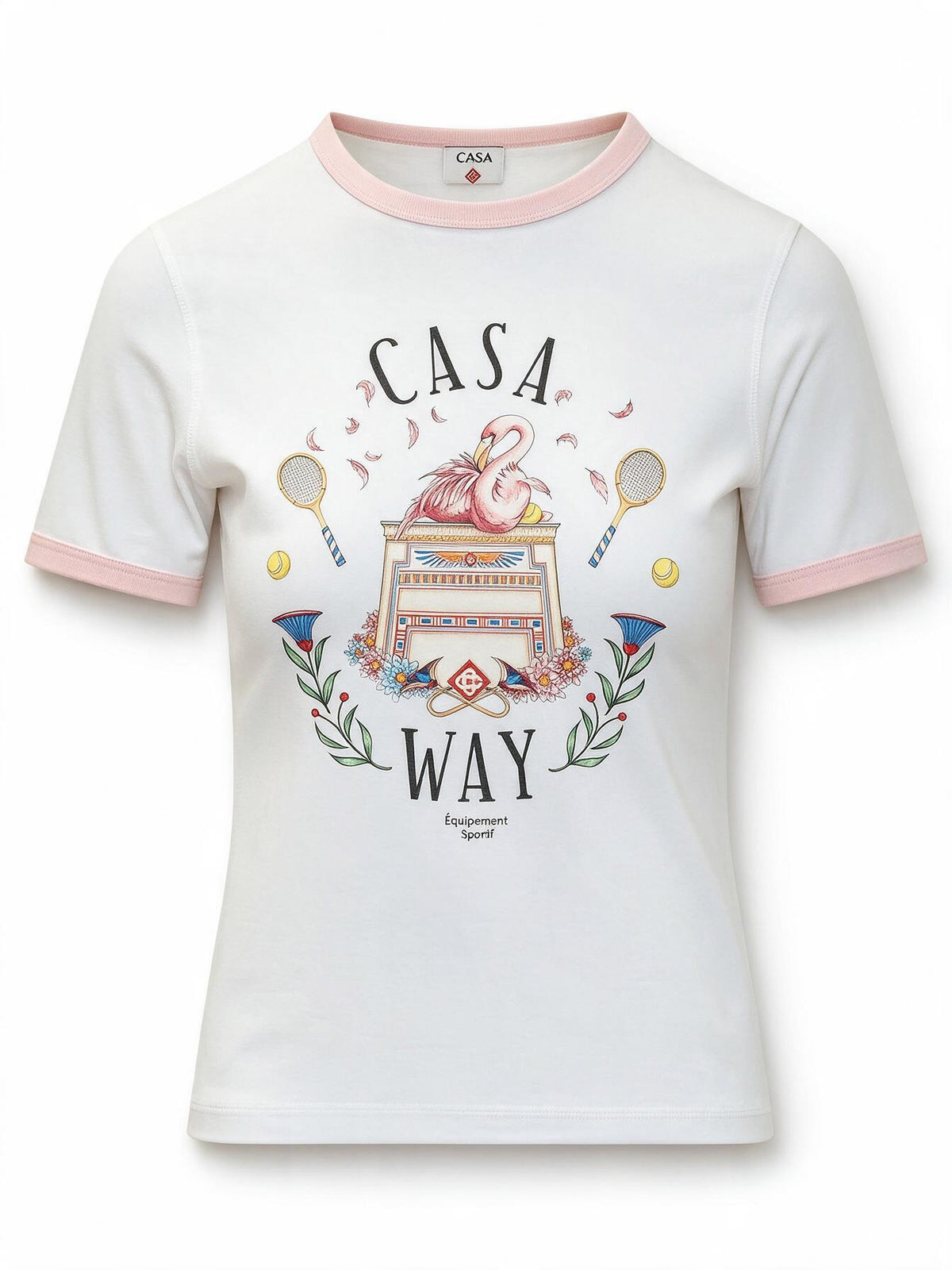 Casablanca T-shirt Longline con Stampa Grafica