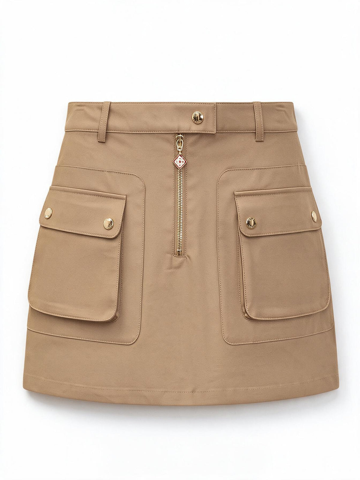 Casablanca Minigonna con Tasche e Zip Frontale