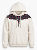 Marcelo Burlon Felpa con cappuccio cocco stampa Wings