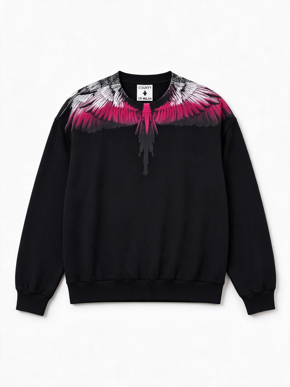 Marcelo Burlon Felpa girocollo Wings nera