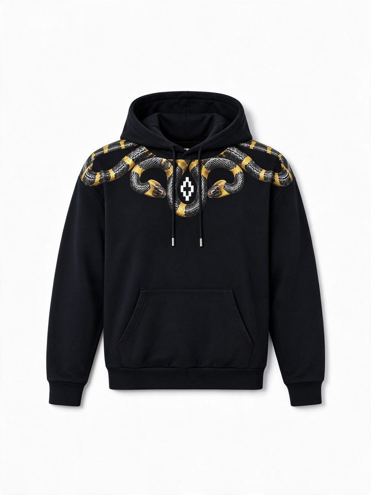 Marcelo Burlon Felpa con cappuccio Wings nera