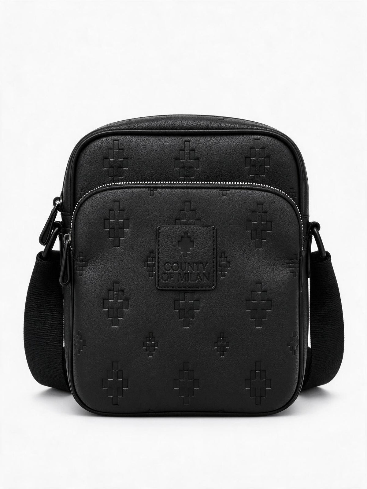 Marcelo Burlon Tracolla nera stampa tono su tono