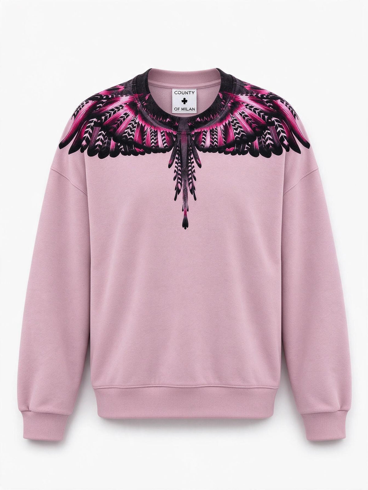 Marcelo Burlon Felpa girocollo Wings rosa