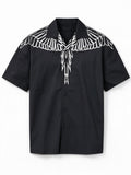 Marcelo Burlon Camicia Bowl nera con stampa