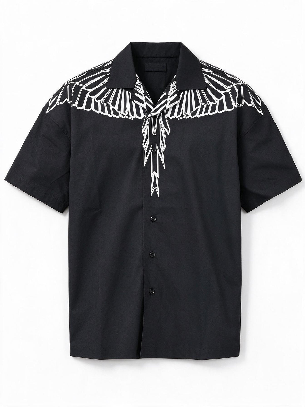 Marcelo Burlon Camicia Bowl nera con stampa
