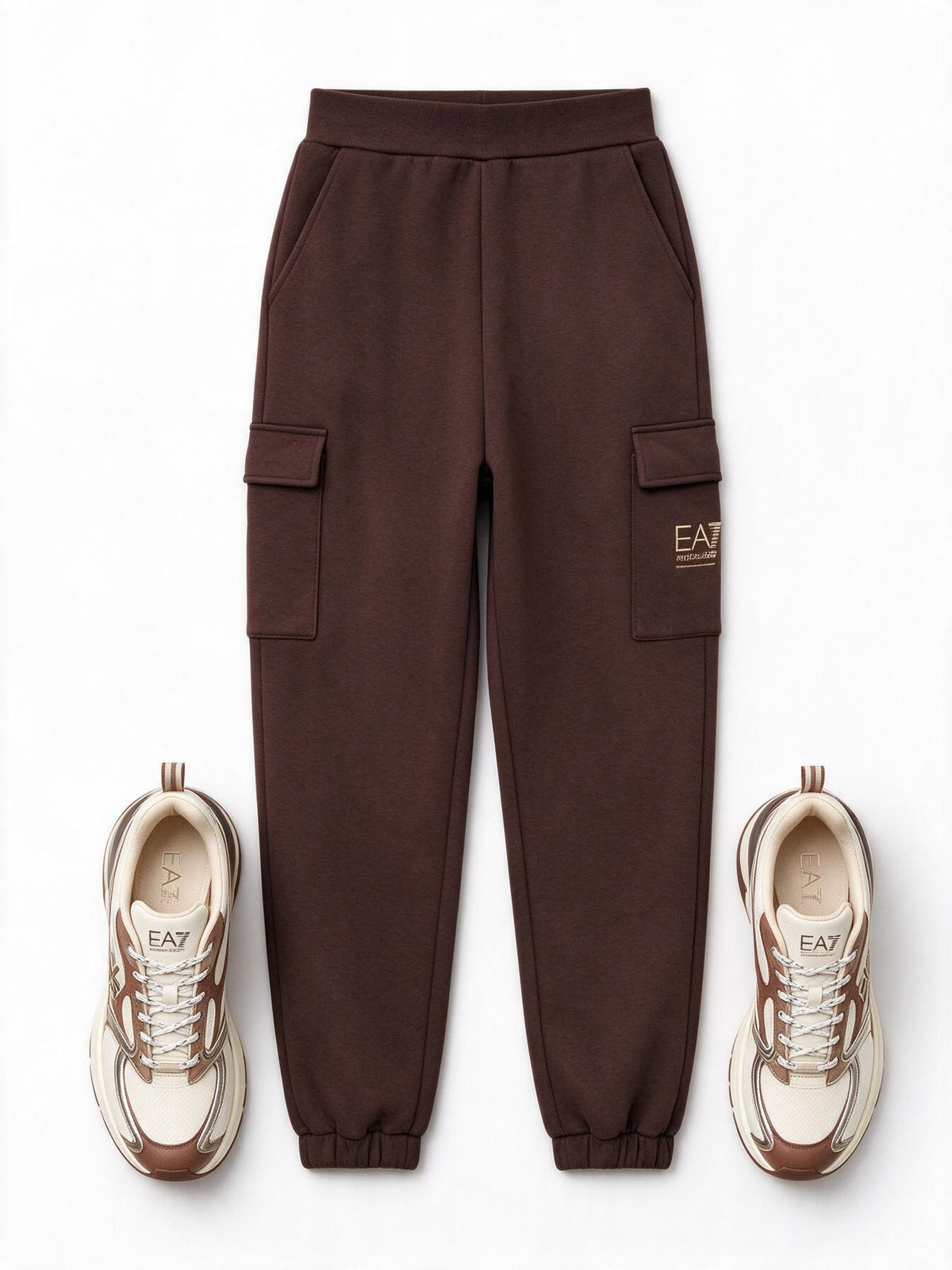Emporio Armani Pantaloni sportivi EA7 marrone
