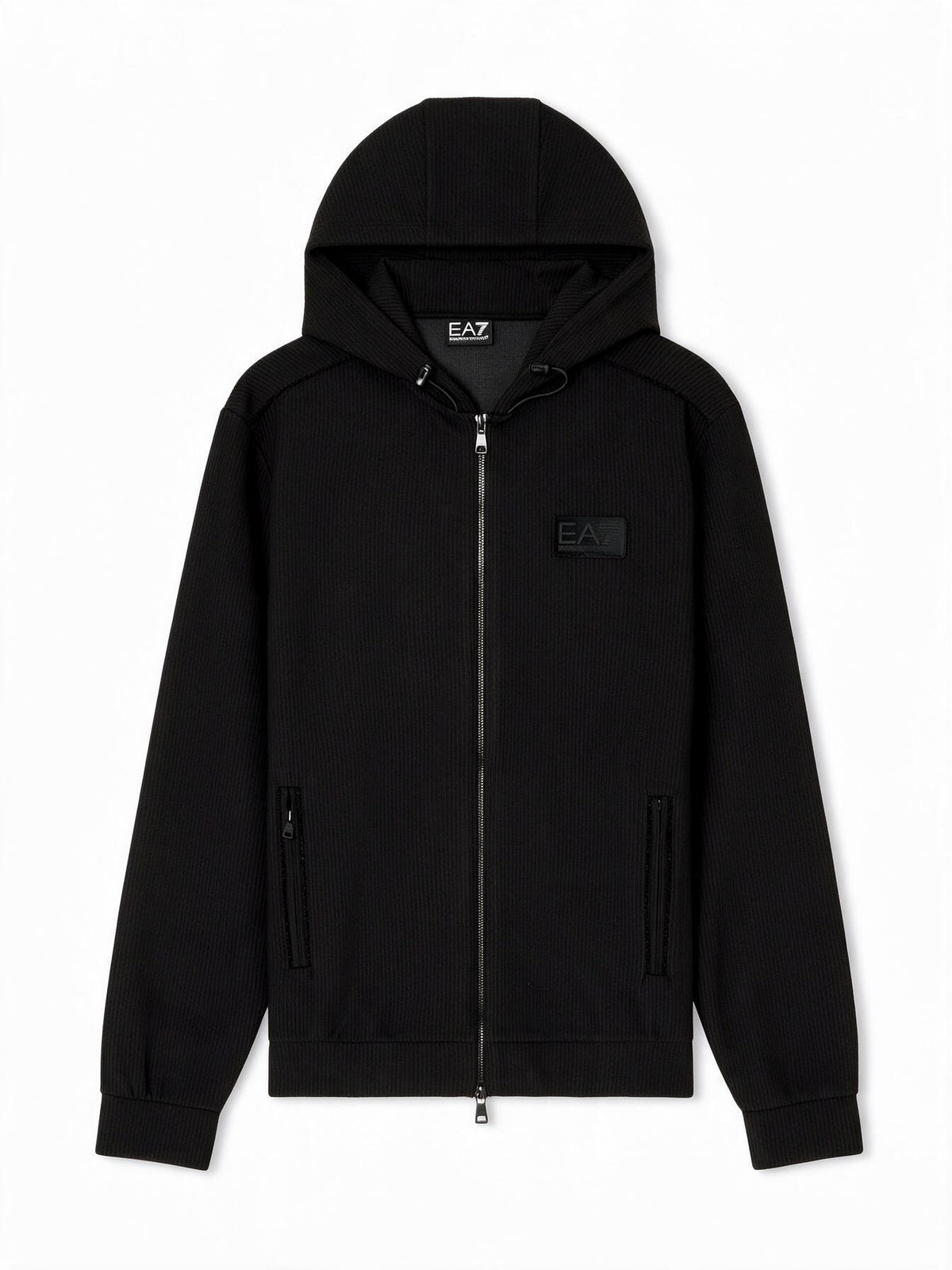 Emporio Armani Felpa EA7 Lux Identity con cappuccio nera