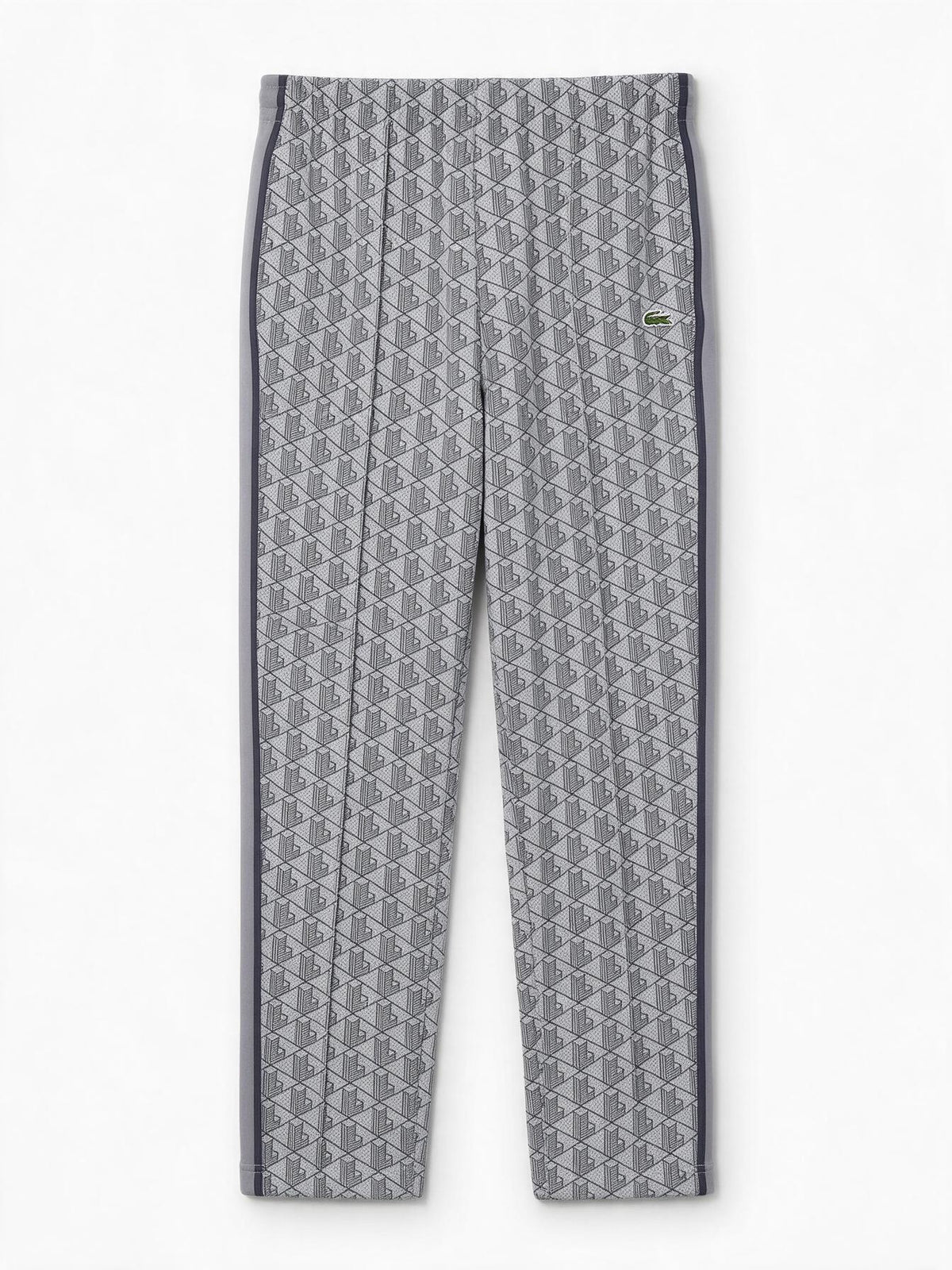 Lacoste Pantaloni sportivi grigi da uomo con monogramma Paris