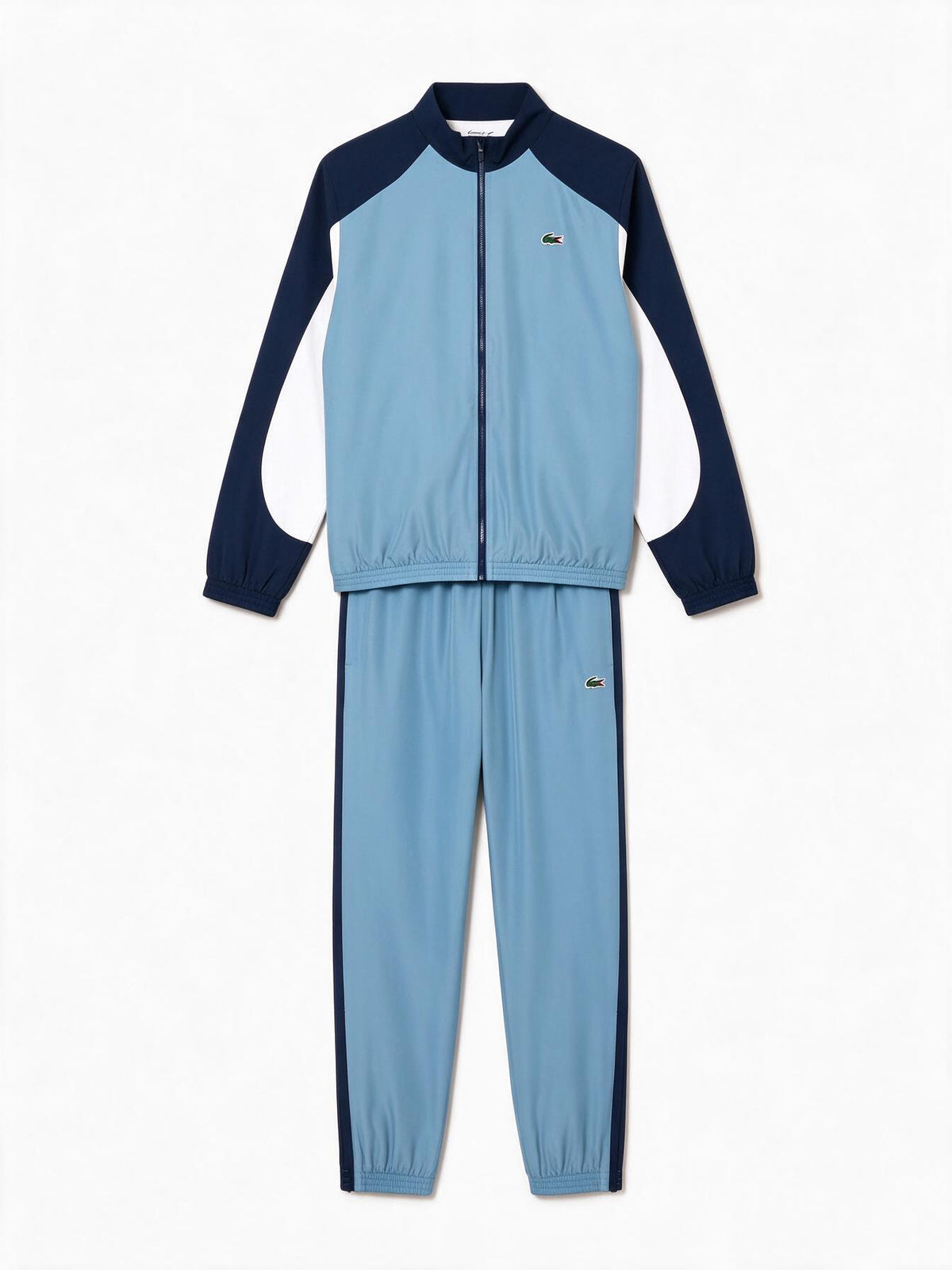 Lacoste Tuta TRACKSUIT azzurro per uomo con dettagli bicolore a contrasto