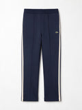 Lacoste Pantaloni PIPED TRACK PANTS blu per uomo con bande laterali e coulisse i