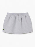 Lacoste Gonna corta DOUBLE-FACE JERSEY SKIRT grigia da donna con fascia elastica
