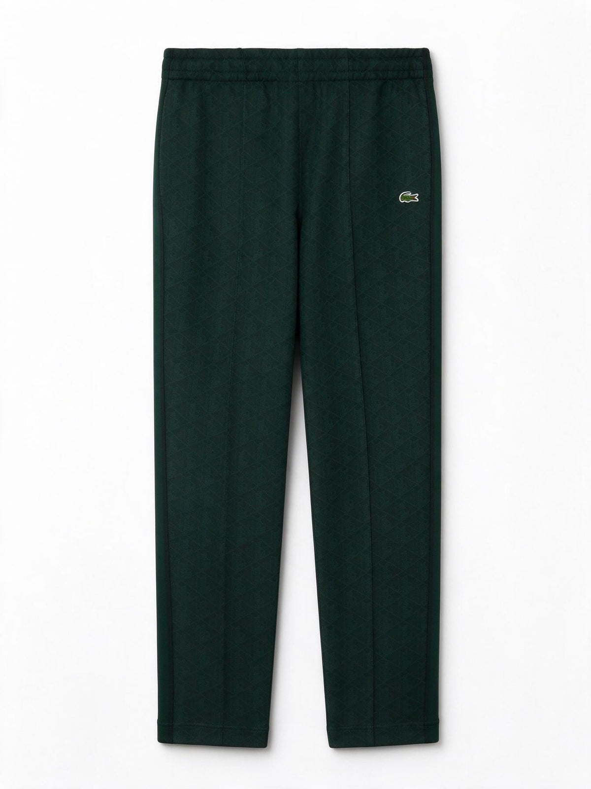 Lacoste Pantaloni REGULAR-FIT TRACK PANTS verde per uomo in tessuto tecnico con 