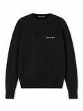 Palm Angels Maglione in misto lana stretch nera