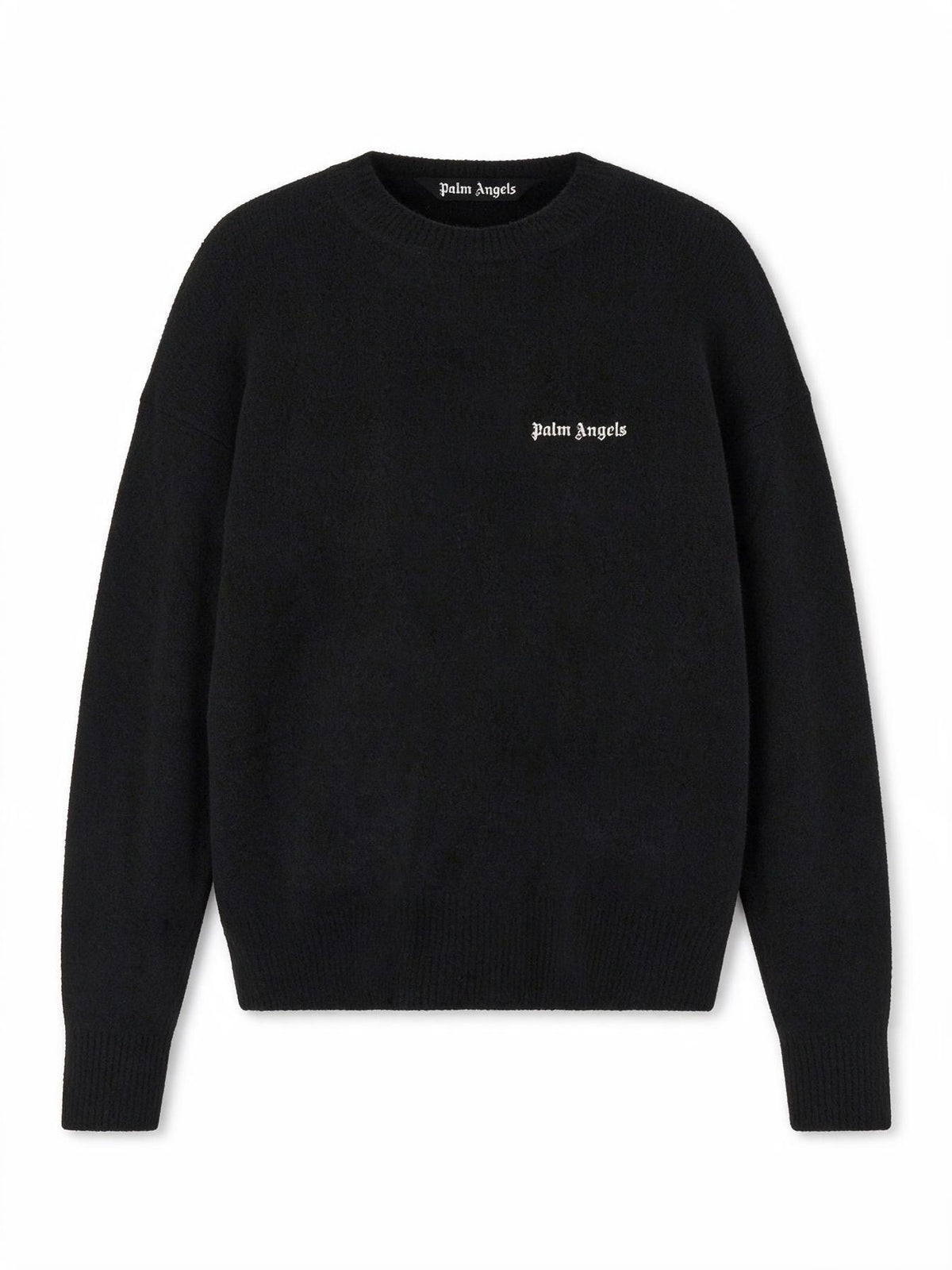 Palm Angels Maglione in misto lana stretch nera