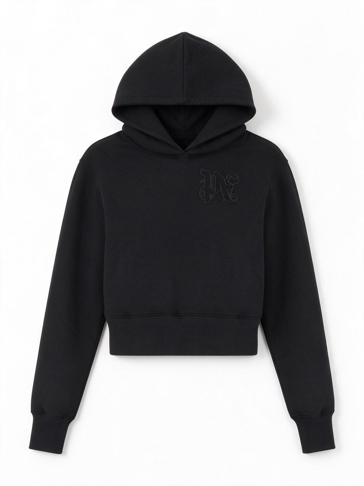 Palm Angels Felpa in cotone stretch nero