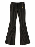 Palm Angels Pantalone in pelle nera