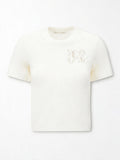 Palm Angels T-shirt in cotone avorio