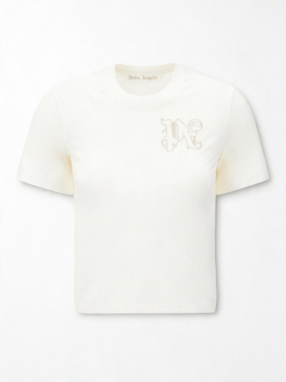 Palm Angels T-shirt in cotone avorio