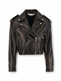 Palm Angels Giubbino in pelle nera