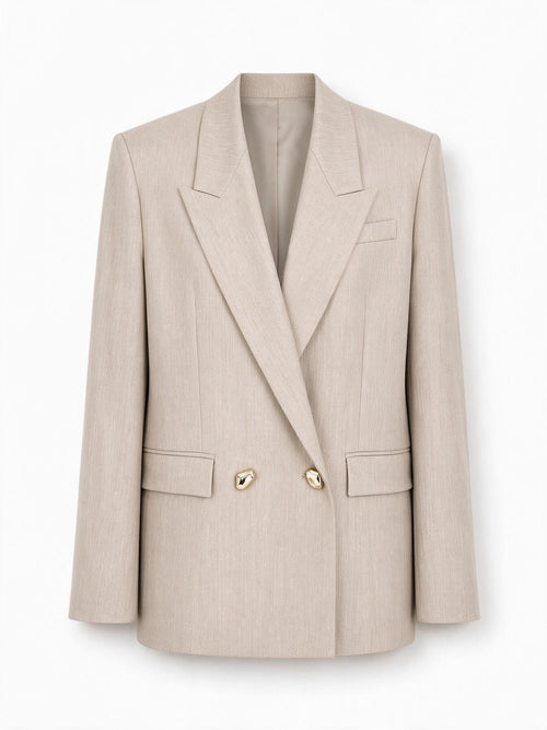 Pinko Blazer DOPPIOPETTO METALLIZZATO multi beige e oro da donna