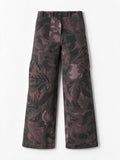 Pinko Jeans cargo HAIKU multicolor da donna con stampa camouflage floreale